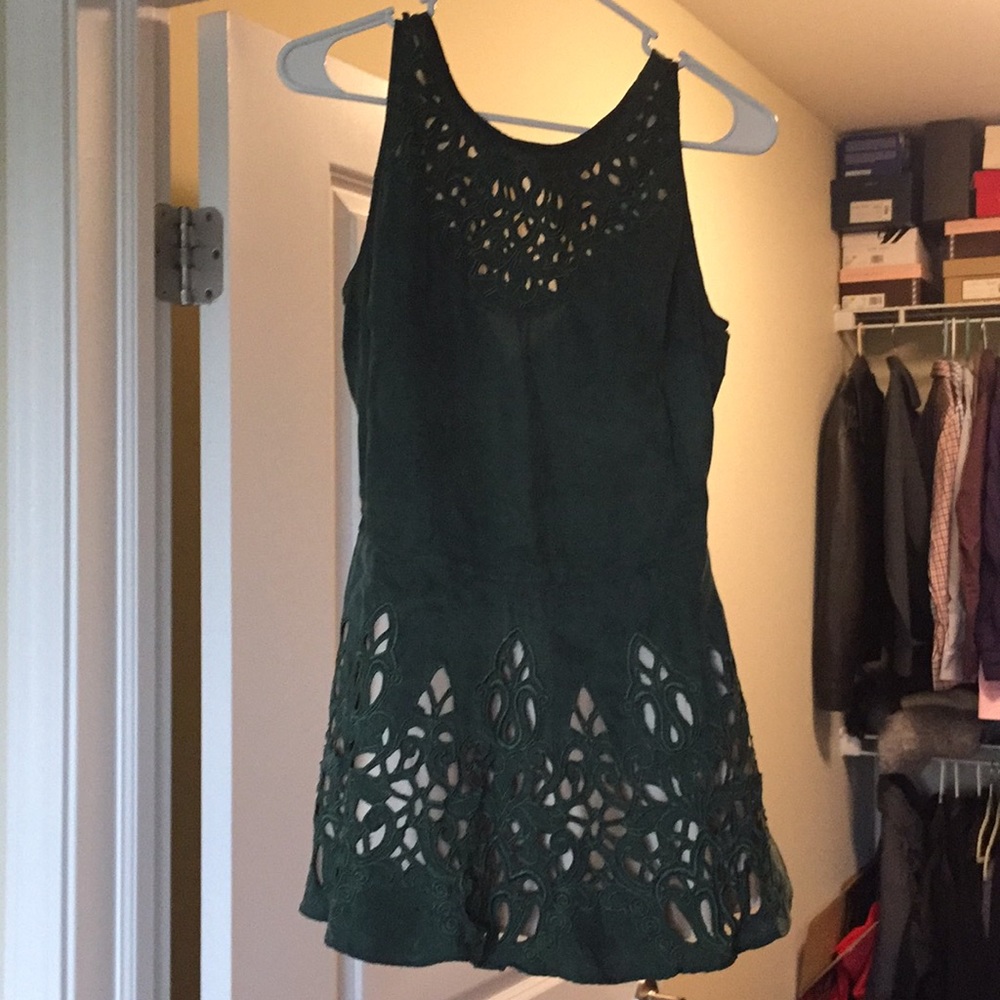 Lovely Forest Green Anthropologie Top